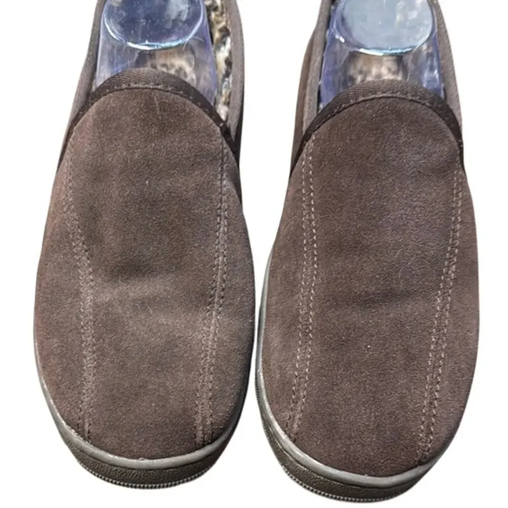 Men's Brown Muk‎ Luks Suede Slip-On Slippers Size 11